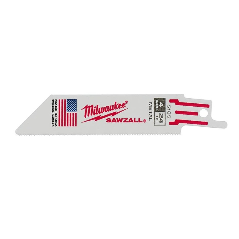 MILWAUKEE 24 TPI SAWZALL Standard Metal Blades For EMT / Tube & Sheet Metal
