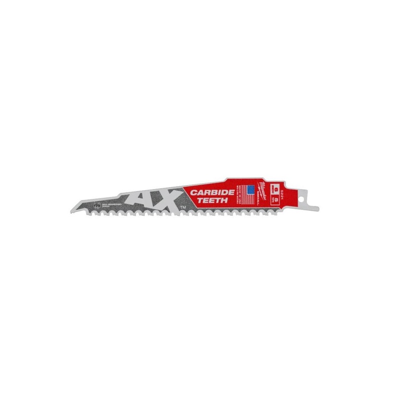 MILWAUKEE 5 TPI AX Nail Embedded Wood SAWZALL Blade w/ Carbide Teeth