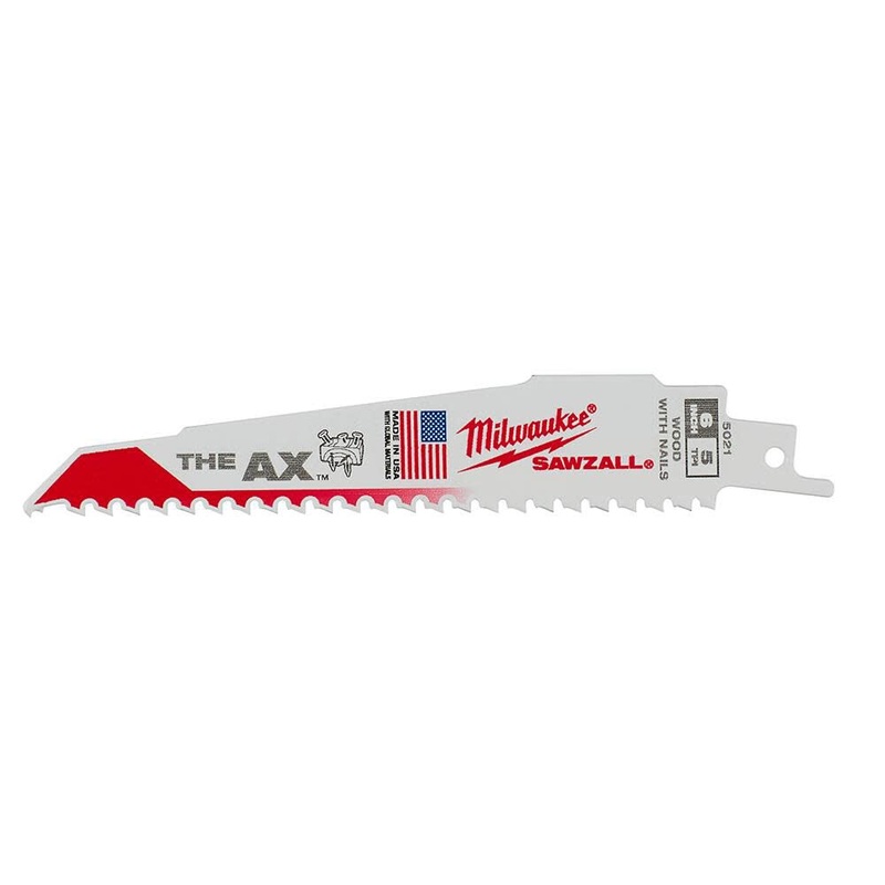 MILWAUKEE 5 TPI THE AX Nail Embedded Wood SAWZALL Blades