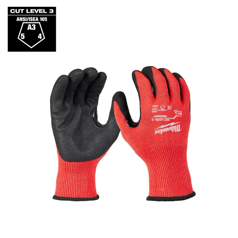 MILWAUKEE Cut Level 3 Nitrile Dipped Gloves