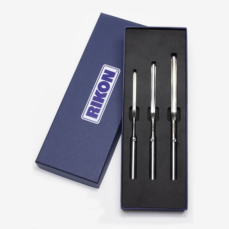 RIKON Set Of 3 Spindle Gouges (1/4, 3/8, 1/2)