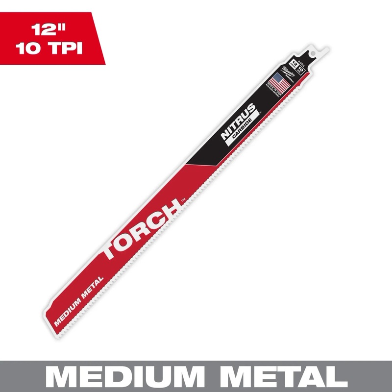 MILWAUKEE 12 10 TPI TORCH w/ NITRUS CARBIDE Teeth For Medium Metal