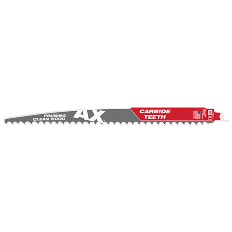 MILWAUKEE 12 3 TPI AX Pruning Clean Wood SAWZALL Blade w/ Carbide Teeth