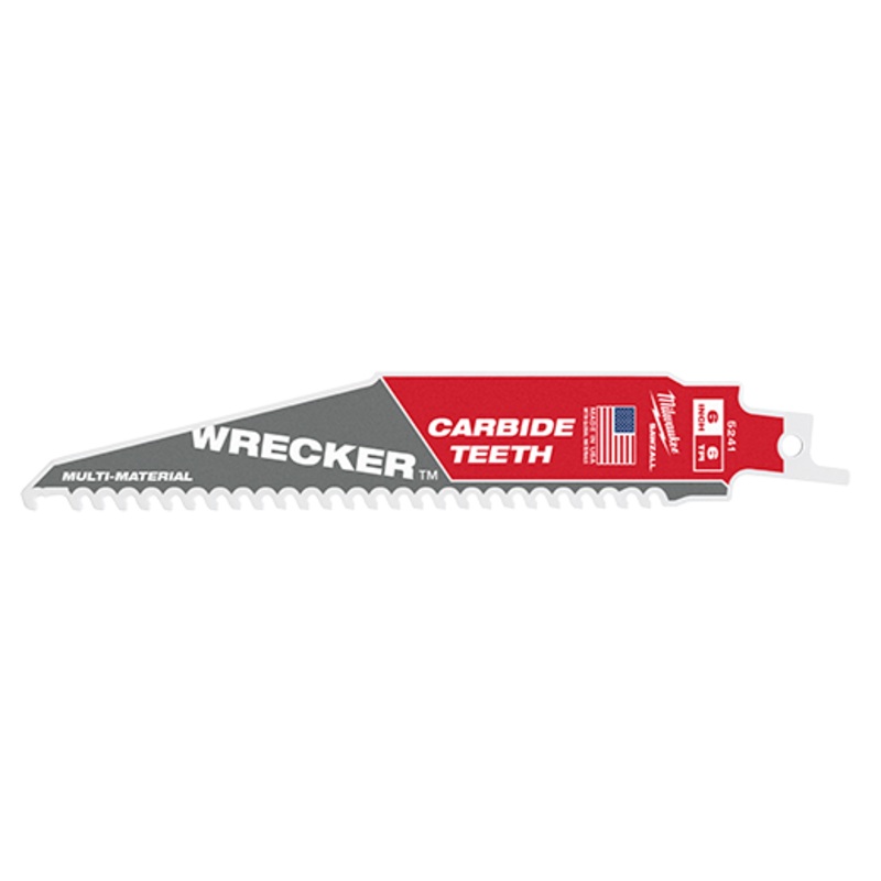 MILWAUKEE 6 6 TPI WRECKER Multi-Material SAWZALL Blade w/ Carbide Teeth