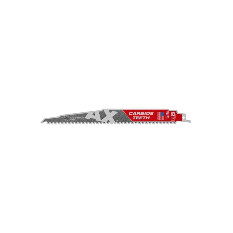 MILWAUKEE 9 5 TPI AX Nail Embedded Wood SAWZALL Blade w/ Carbide Teeth