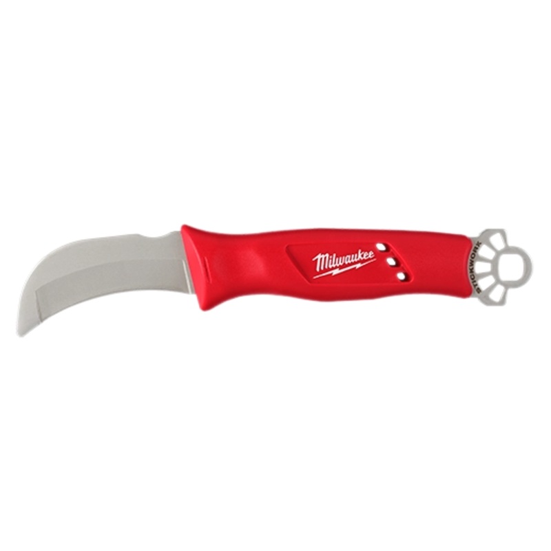 MILWAUKEE Linemans Blunt Tip Hawkbill Knife w/ STICKWORK 3 IN 1 Ring