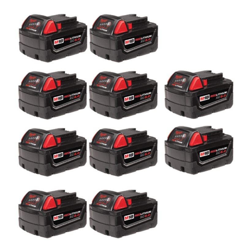 MILWAUKEE M18 REDLITHIUM XC5.0 Battery (10 PACK)