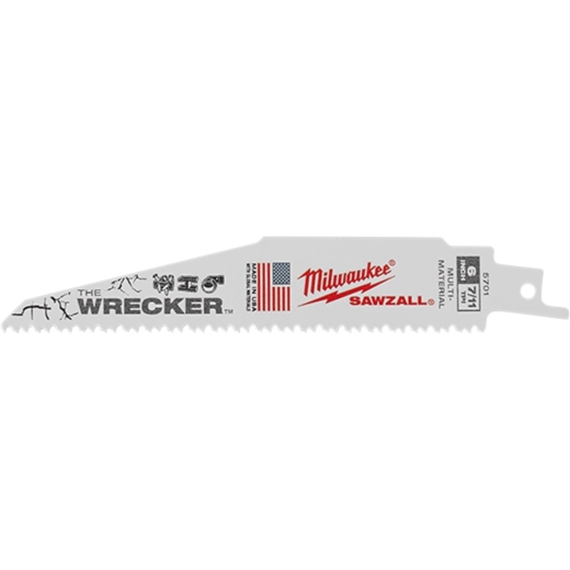 MILWAUKEE THE WRECKER 6 7/11 TPI Multi-Material SAWZALL Blade (25 PACK)