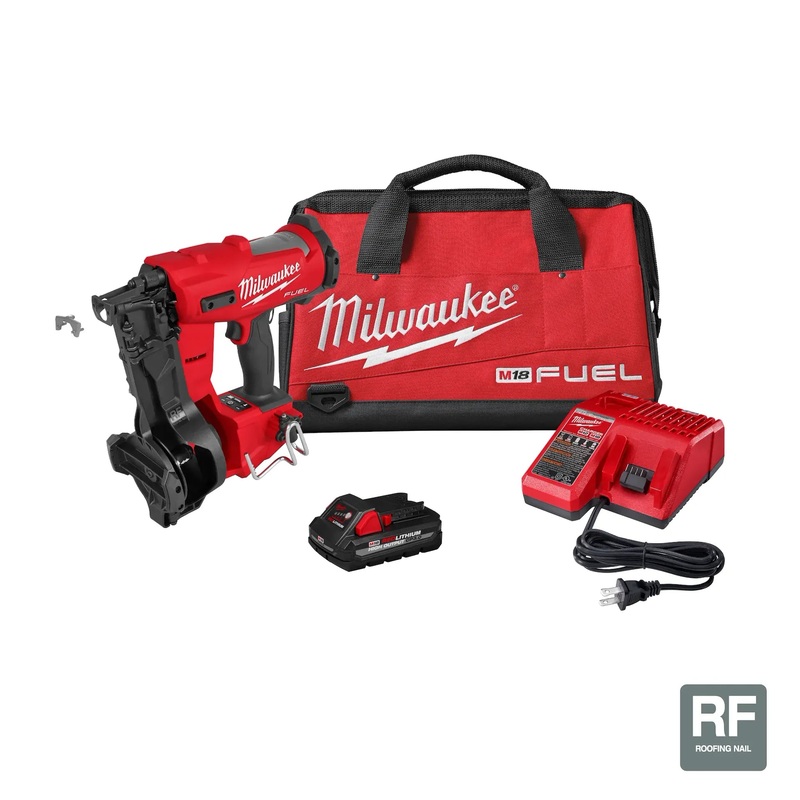 MILWAUKEE M18 FUEL Coil Roofing Nailer Kit