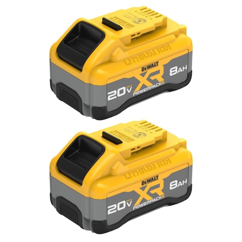 DEWALT 20V MAX* XR POWERPACK 8Ah Battery (2 PACK)