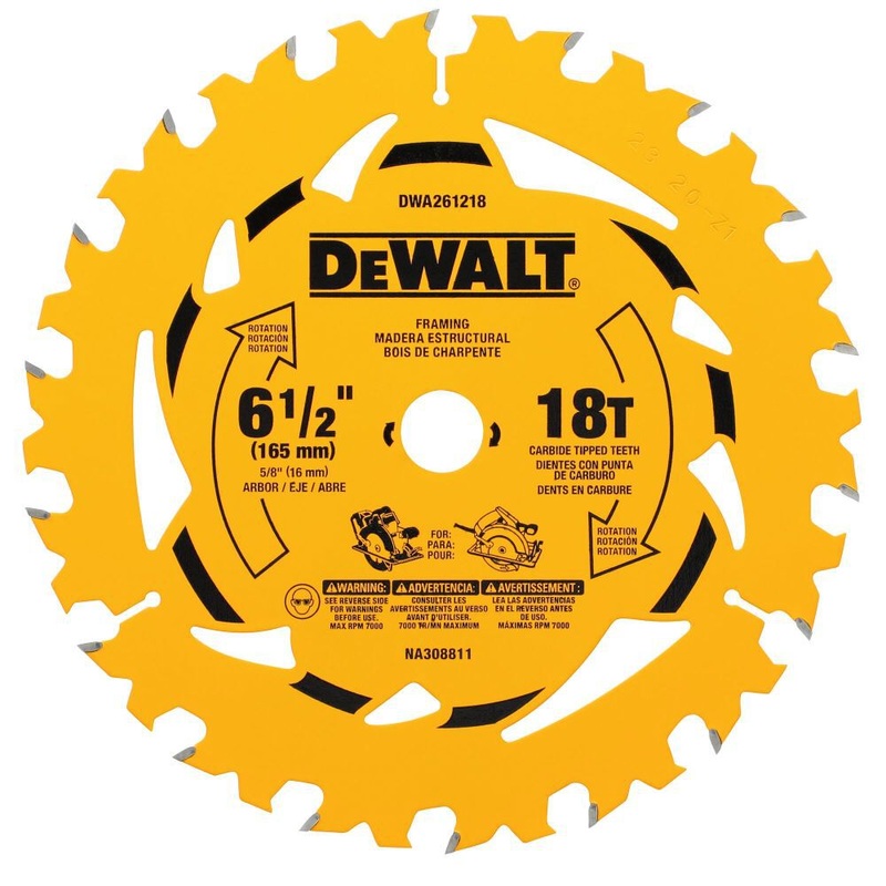 DEWALT 6-1/2 18T Circular Saw Blade