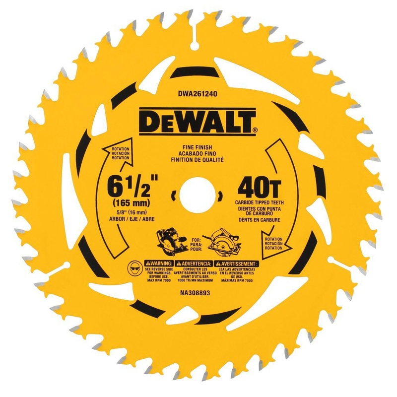 DEWALT 6-1/2 40T Circular Saw Blade