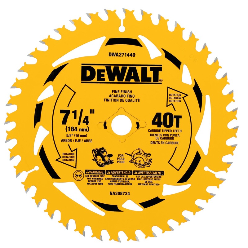 DEWALT 7-1/4 40T Circular Saw Blade