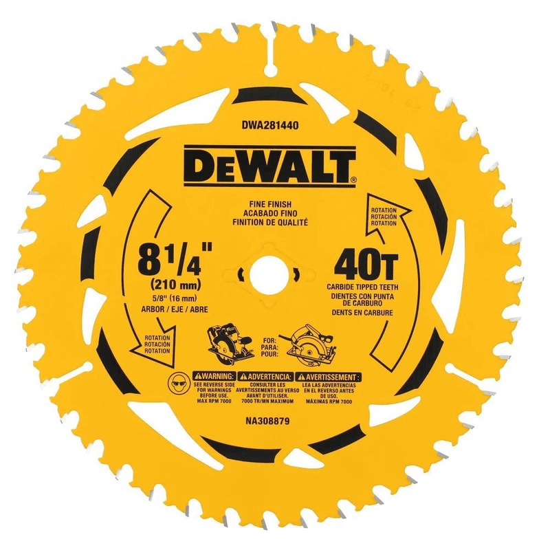 DEWALT 8-1/4 40T Circular Saw Blade
