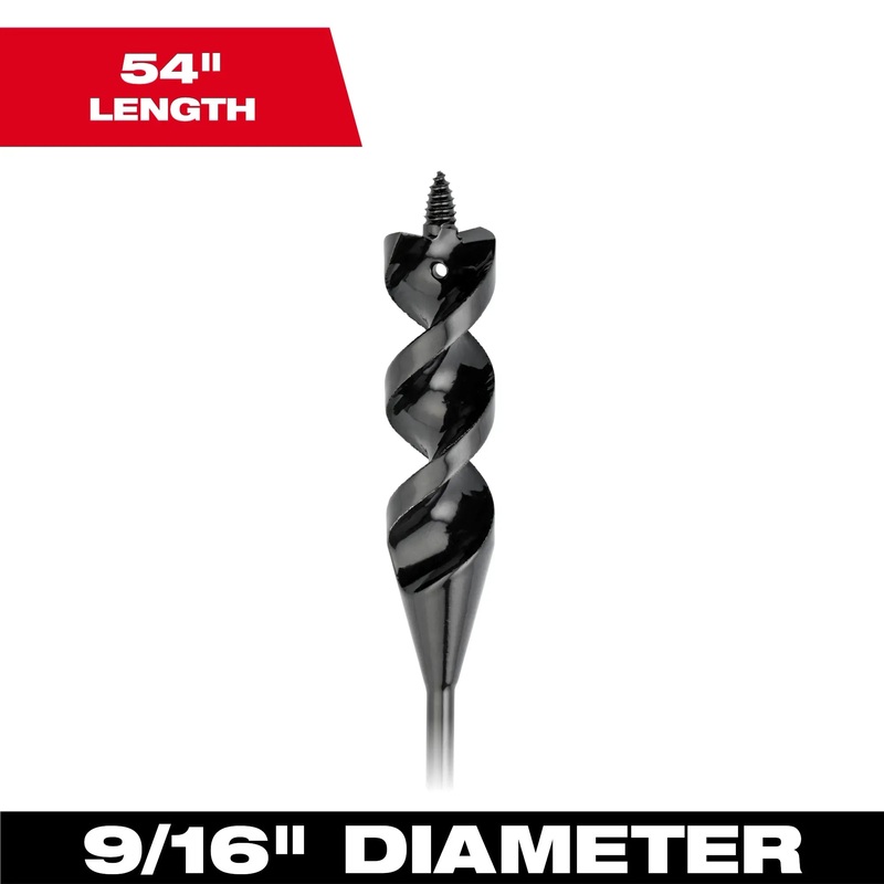 MILWAUKEE 9/16 X 54 Flexible Cable Auger Bit