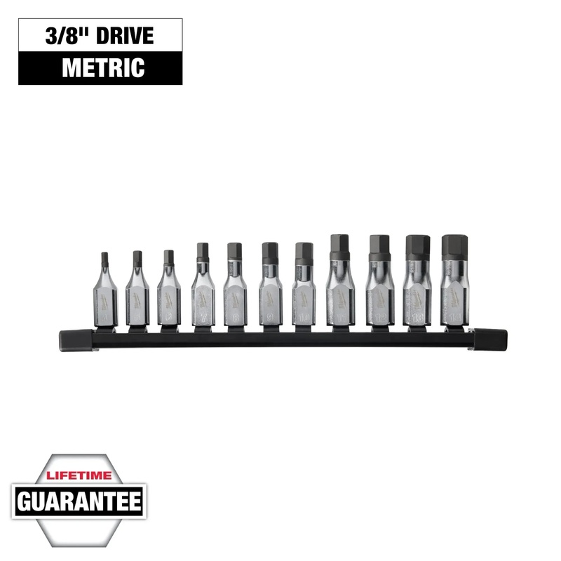 MILWAUKEE 11 PC. 3/8 Drive Hex Bit Socket Set – Metric