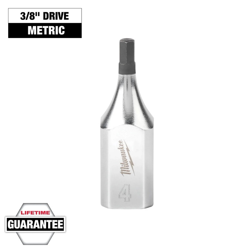 MILWAUKEE 3/8 Drive Hex Bit Sockets – Metric