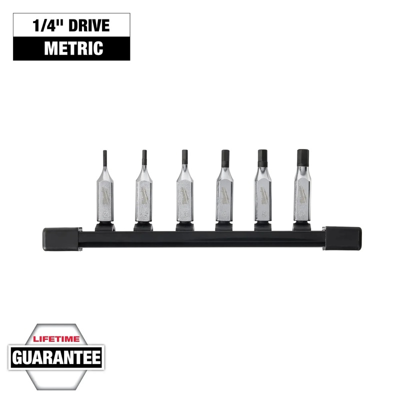 MILWAUKEE 6 PC. 1/4 Drive Hex Bit Socket Set – Metric