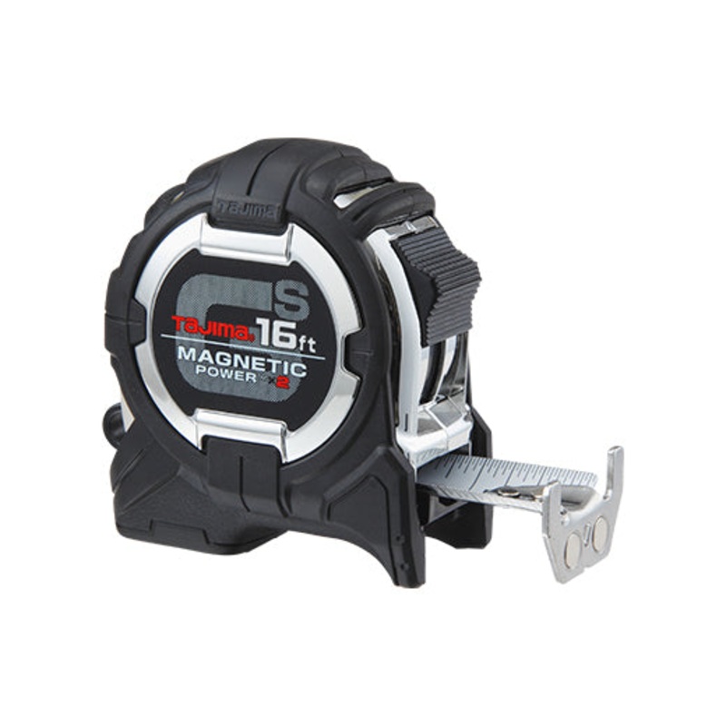 TAJIMA 16′ GS-LOCK Magnetic Power X2 Measuring Tape w/ Compatible Clip