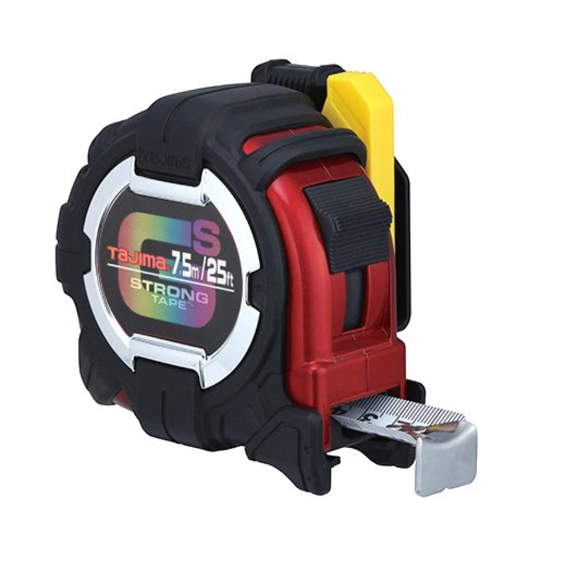 TAJIMA 25′ / 7.5m GS-LOCK Measuring Tape w/ Safety Belt Holder