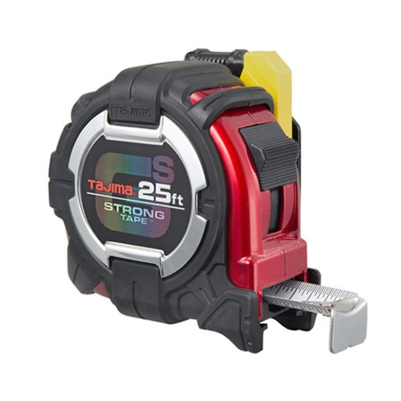 TAJIMA 25′ GS-LOCK Measuring Tape w/ Safety Belt Holder