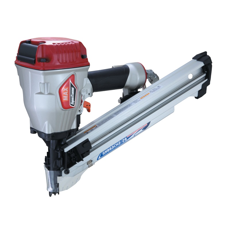 MAX 28 Degree Framing Offset/Clipped Head Stick Nailer Up To 3-1/4