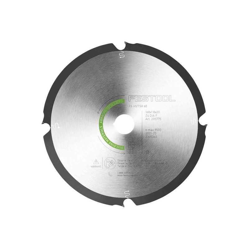 FESTOOL Diamond Saw Blade ABRASIVE MATERIALS DIA 168×1,8×20 F4