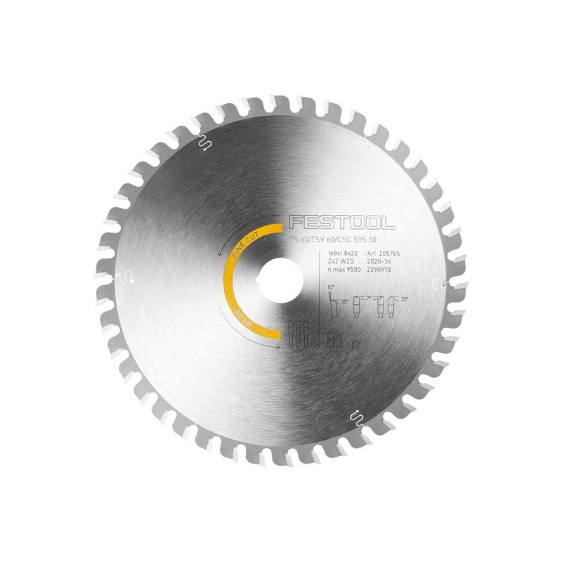 FESTOOL Saw Blade WOOD FINE CUT HW 168×1,8×20 WD42