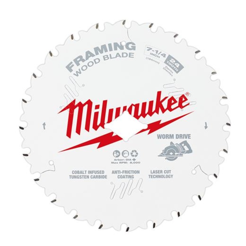 MILWAUKEE 7-1/4 24T Worm Drive Circular Saw Blade (10 PACK)