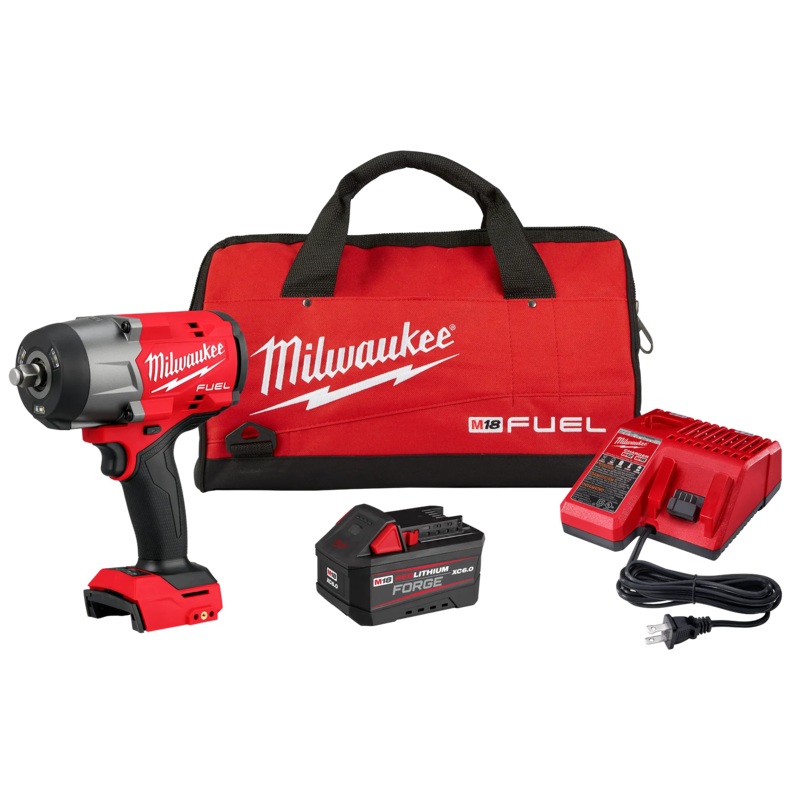 MILWAUKEE M18 FUEL 1/2 High Torque Impact Wrench w/ Friction Ring REDLITHIUM FORGE Kit