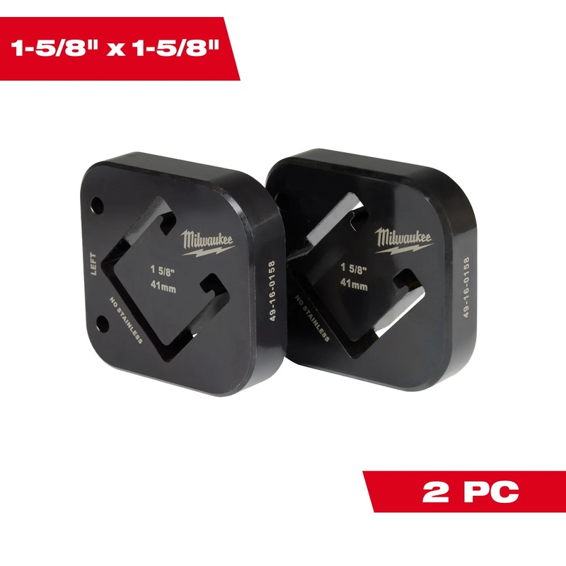 MILWAUKEE Strut Shearing Dies|1-5/8″ X 1-5/8″|13/16″ X 1-5/8″|7/8″ X 1-5/8″|13/16″ & 1-5/8″ X 1-5/8″|7/8″ & 1-5/8″ X 1-5/8″