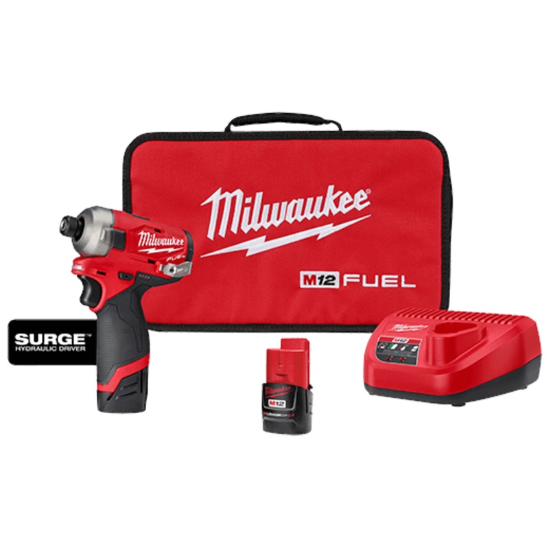 MILWAUKEE M12 FUEL SURGE 1/4 Hex Hydraulic Driver Kit