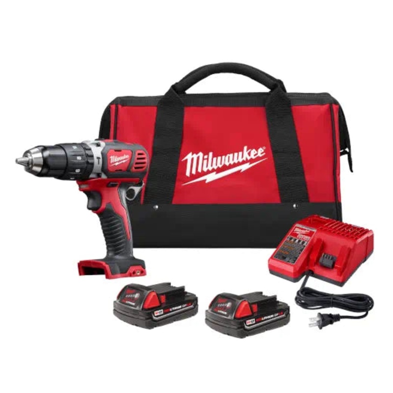 MILWAUKEE M18 Compact 1/2 Hammer Drill/Driver Kit