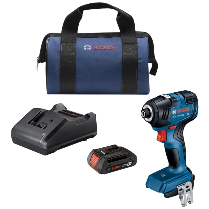 BOSCH 18V 1/4 Hex Impact Driver Kit