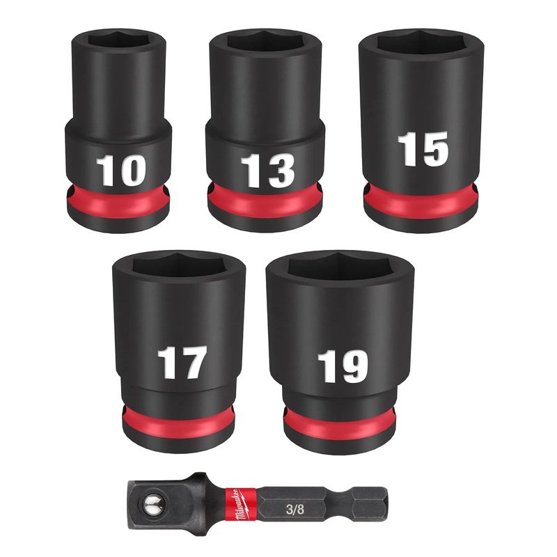 MILWAUKEE 6 PC. SHOCKWAVE IMPACT DUTY 3/8 Drive Standard Socket Set – Metric