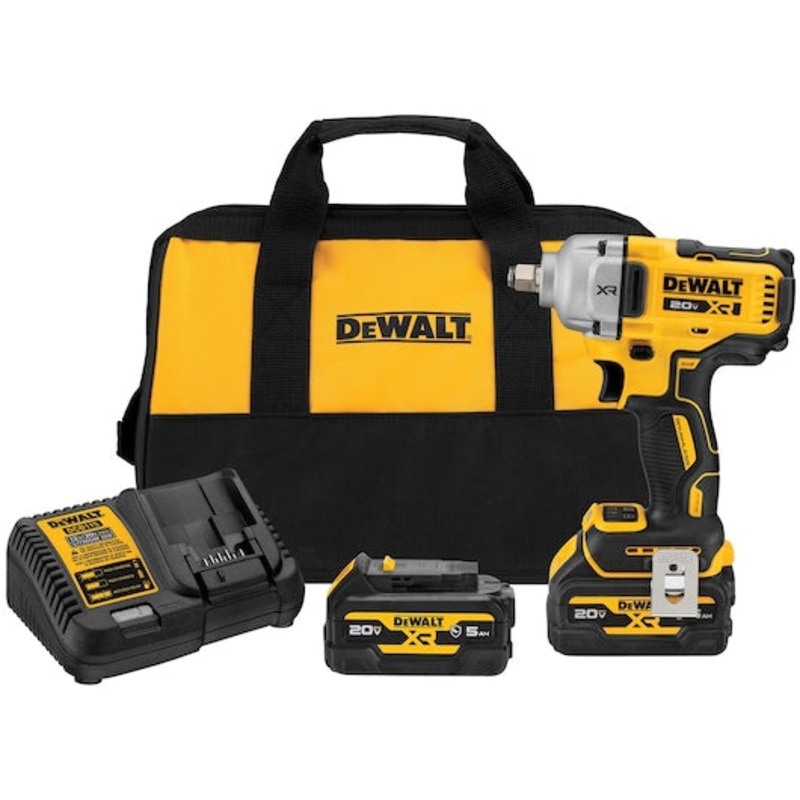 DEWALT 20V MAX* XR 1/2 Mid-Range Impact Wrench w/ Hog Ring Anvil Kit