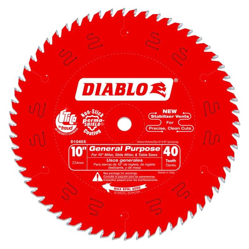 DIABLO 10 X 40 Tooth General Purpose Saw Blade