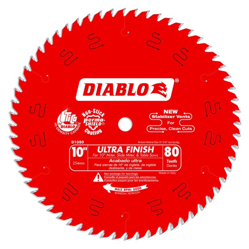 DIABLO 10 X 80 Tooth Ultra Finish Saw Blade