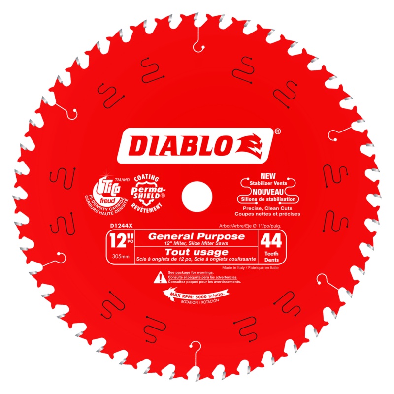 DIABLO 12 X 44 Tooth General Purpose Wood Saw Blade