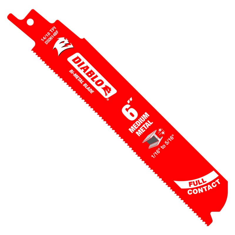DIABLO 6 Bi-Metal Recip Blade For Medium Metal Cutting (2 PACK)