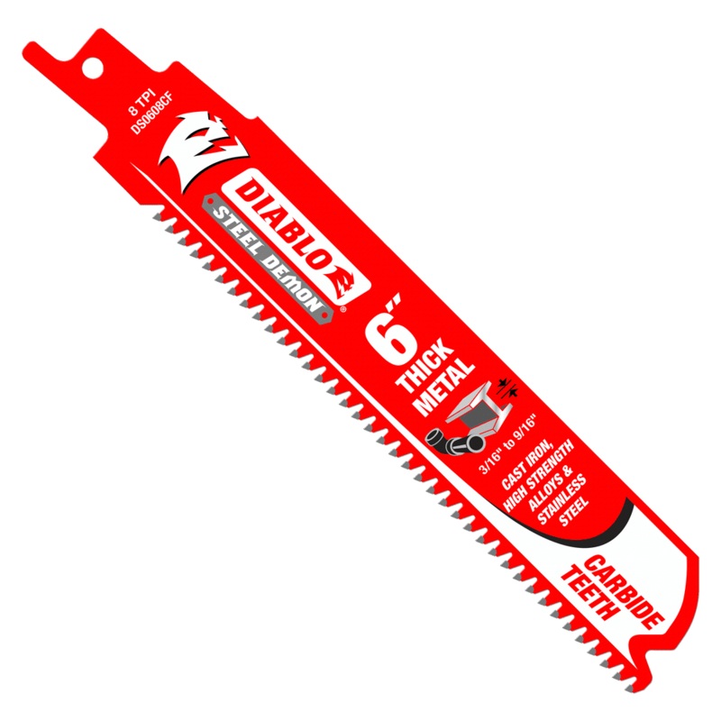 DIABLO 6 Steel Demon Carbide Recip Blades For Thick Metal Cutting