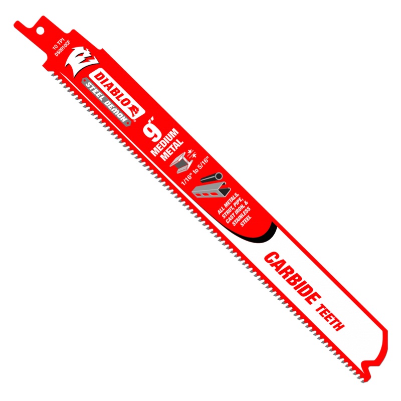 DIABLO 9 Steel Demon Carbide Recip Blades For Medium Metal Cutting (3 PACK)