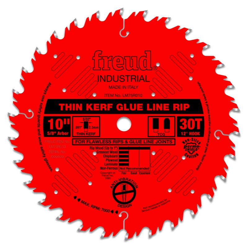FREUD 10 Industrial Thin Kerf Glue Line Ripping Blade