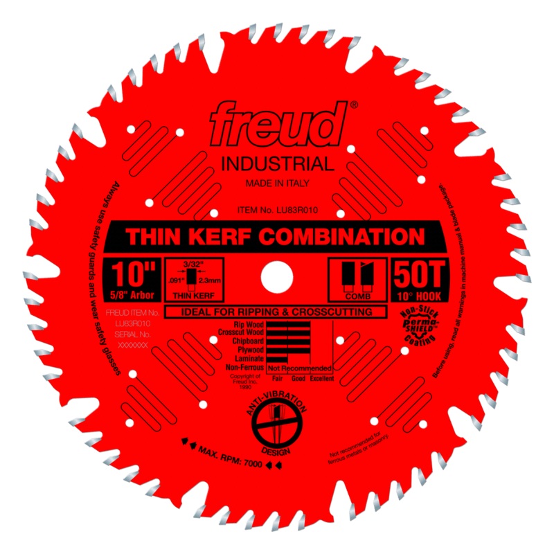FREUD 10 Thin Kerf Combination Blade
