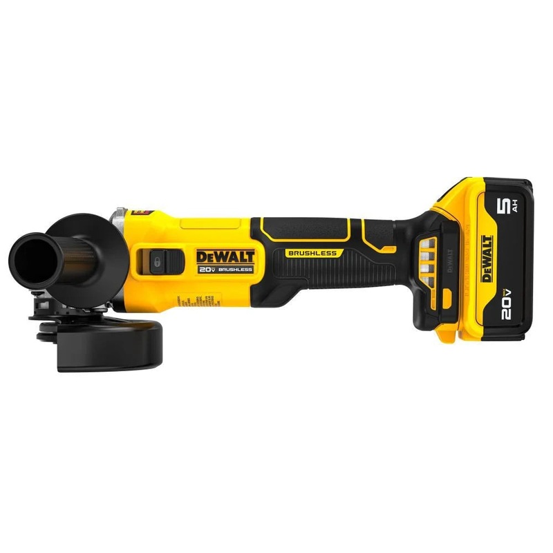 DEWALT 20V MAX 4 1/2 Inch Slide-Switch Grinder Kit DCG407P1