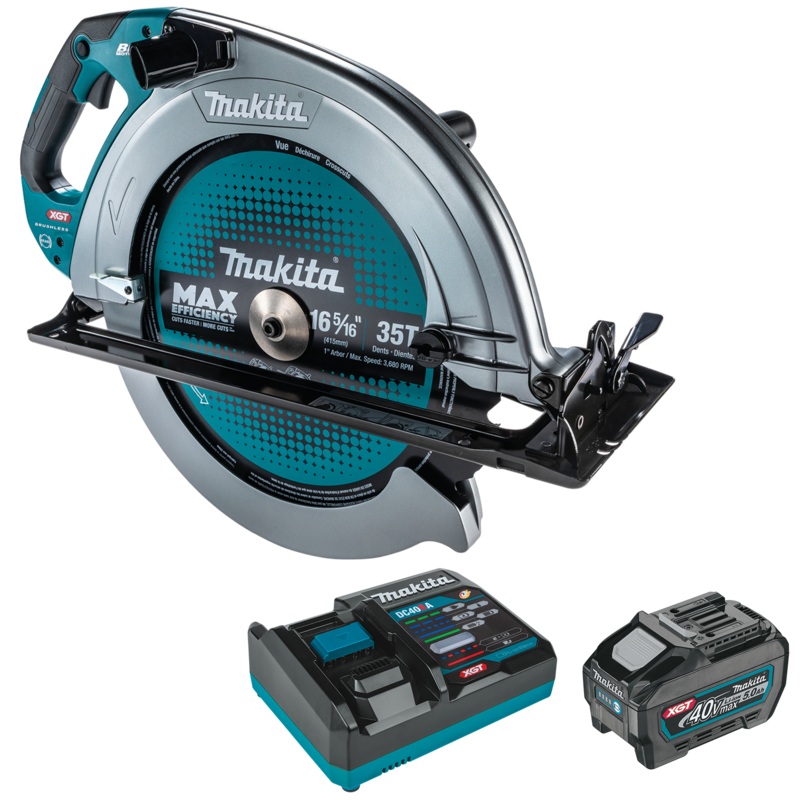 MAKITA 40V max XGT Brushless Cordless 165/16 Circular Saw Kit, AWS Capable (5.0Ah) GSH06T1