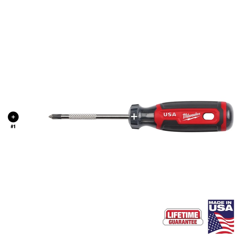 MILWAUKEE #1 Phillips 3 Cushion Grip Screwdriver