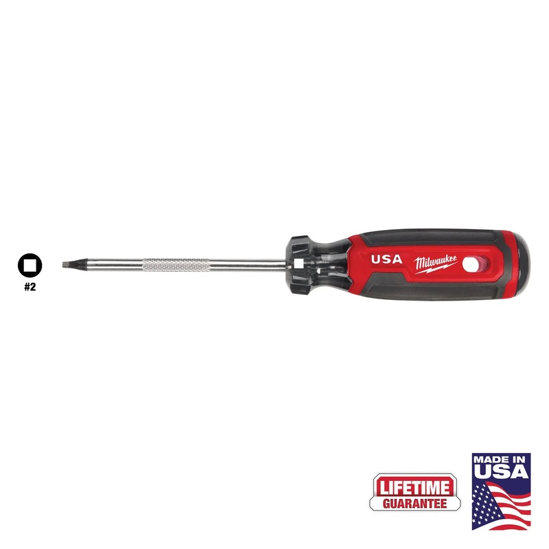 MILWAUKEE #2 Square 4 Cushion Grip Screwdriver