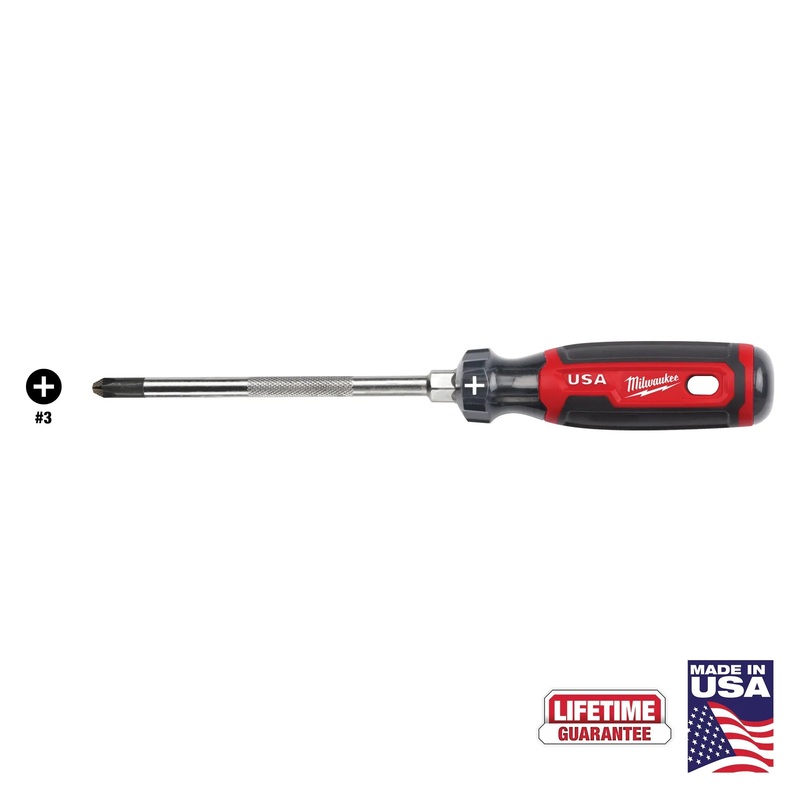 MILWAUKEE #3 Phillips 6 Cushion Grip Screwdriver