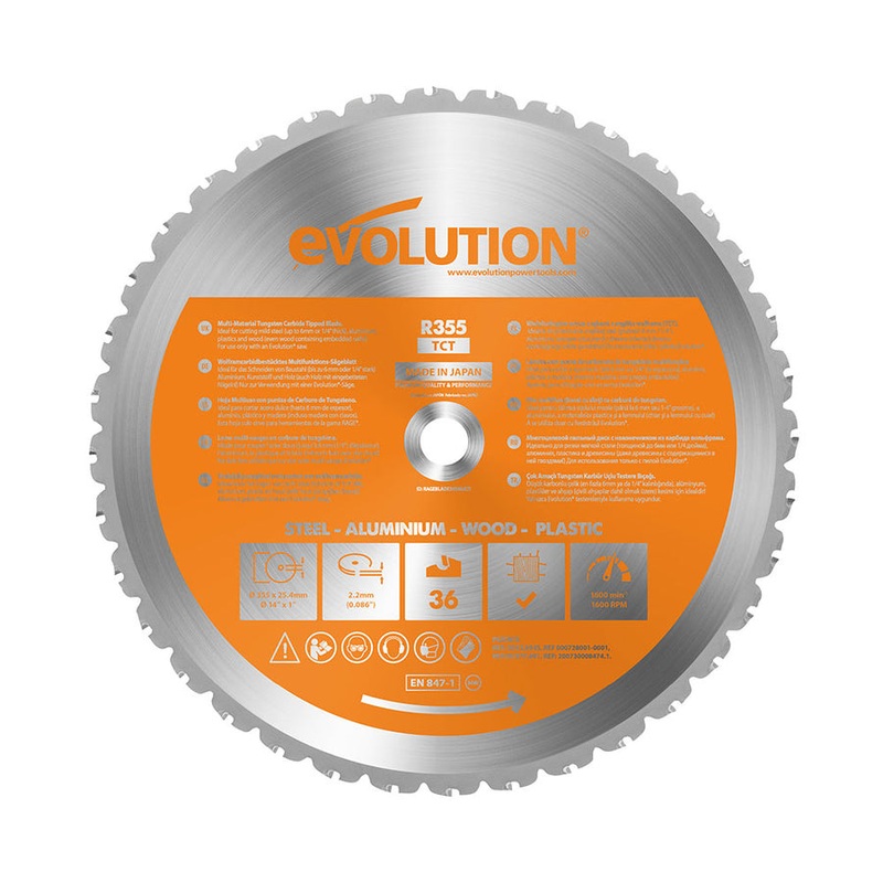 EVOLUTION 14 36T, 1 Arbor, Tungsten Carbide Tipped Multi-Material Cutting Blade